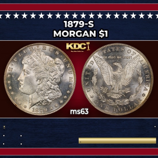1879-s Morgan Dollar $1 Grades ms63