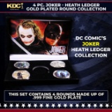4 Coin Joker - Heath Ledger - Gold Plated Round Collection