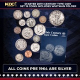 Starter 20th Century Type Coin Set 15 Coins Includes Whitman Folder