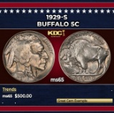 1929-s Buffalo Nickel 5c Grades ms65