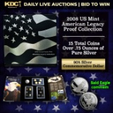 2008 U.S. Mint American Legacy Collection Set 15 Coins About 1 Oz Of Pure Silver