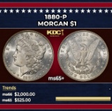 1880-p Morgan Dollar $1 ms65+ SEGS