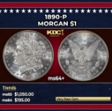 1890-p Morgan Dollar $1 Grades ms64+
