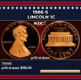 1986-s Proof Lincoln Cent 1c pr70 rd dcam SEGS