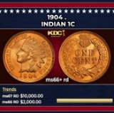 1904 Indian Cent . 1c ms66+ rd SEGS