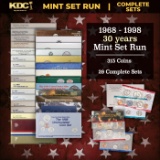1968-1998 30 Years Mint Set Run - 315 Coins, 29 Complete Sets