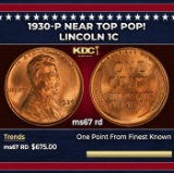 1930-p Lincoln Cent Near Top Pop! 1c ms67 rd SEGS