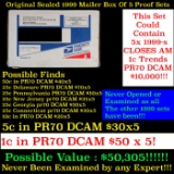 Original sealed box Of 5x 1999 United States Mint Proof Set