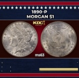 1890-p Morgan Dollar $1 Grades ms63