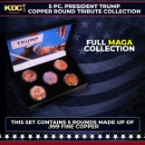 5 Copper Coin President TRUMP MAGA Tribute Set 5oz Of Copper