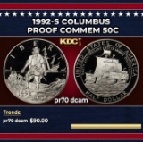1992-s Columbus Proof Modern Commem Half Dollar 50c pr70 dcam SEGS