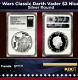 NGC 2016 Star Wars Classic Darth Vader $2 Niue 1oz Silver Proof pr70 dcam NGC Other Toy