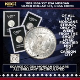 1882-1884 'CC' GSA Morgan Silver Dollar Set, 3 GSA Coins!