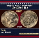 1979-d Kennedy Half Dollar Near Top Pop 50c ms67 SEGS
