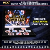 9 Coin Star Wars Silver Plated Round Collection