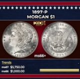 1897-p Morgan Dollar $1 ms66+ SEGS