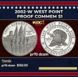 2002-W West Point Proof Modern Commem Dollar $1 pr70 dcam SEGS
