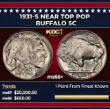 1931-s Buffalo Nickel Near Top Pop 5c ms66+ SEGS
