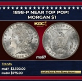 1898-p Morgan Dollar Near Top Pop! $1 ms67 SEGS