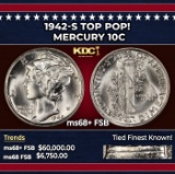 1942-s Mercury Dime TOP POP! 10c ms68+ FSB SEGS