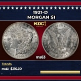1921-d Morgan Dollar $1 Grades ms63