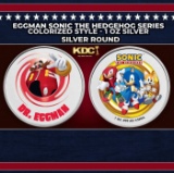 Eggman Sonic The Hedgehog Series Colorized Style - 1 oz Silver Round Round