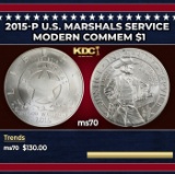 2015-P U.S. Marshals Service Modern Commem Dollar $1 ms70 SEGS