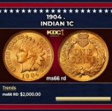 1904 Indian Cent . 1c ms66 rd SEGS