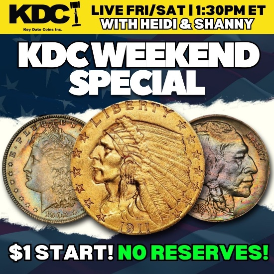 Key Date Coins Weekend Special- $1 Openings! 19LD
