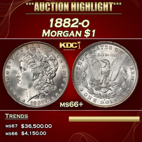 1882-o Morgan Dollar $1 ms66+ SEGS