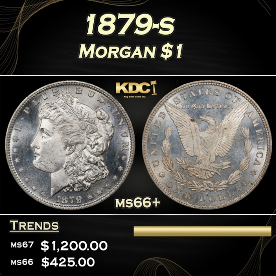 1879-s Morgan Dollar $1 ms66+ SEGS