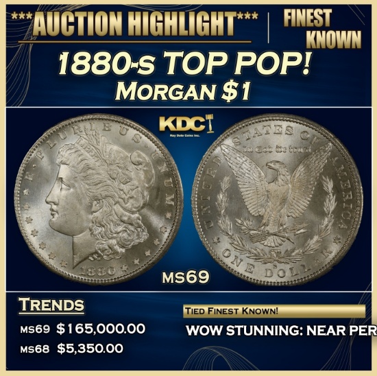 1880-s Morgan Dollar TOP POP! $1 ms69 SEGS
