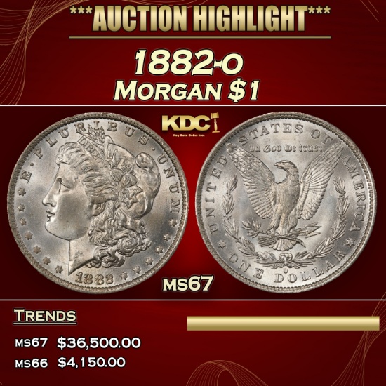 1882-o Morgan Dollar $1 ms67 SEGS