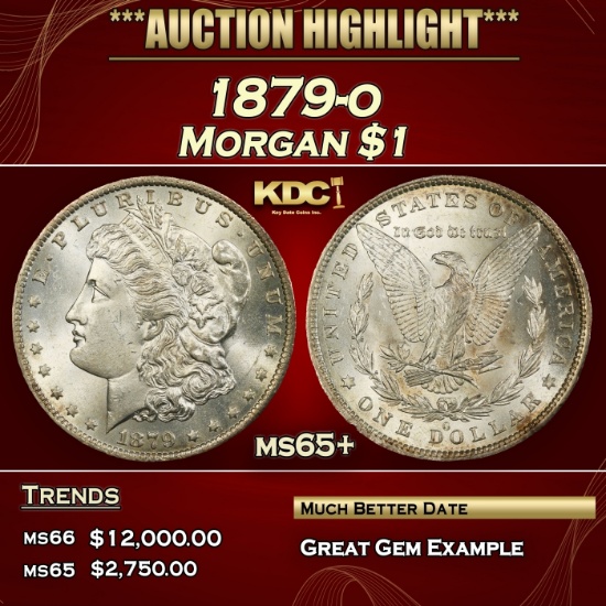 1879-o Morgan Dollar $1 ms65+ SEGS