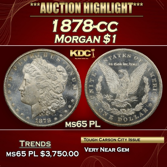 1878-cc Morgan Dollar $1 ms65 PL SEGS