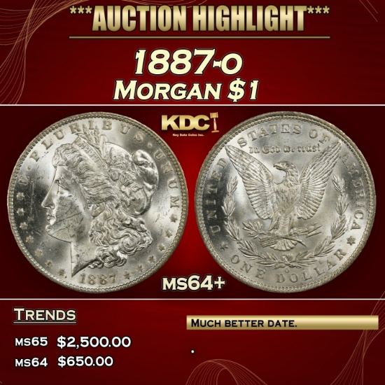 1887-o Morgan Dollar $1 ms64+ SEGS