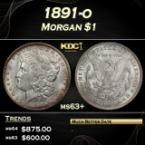 1891-o Morgan Dollar $1 Grades ms63+