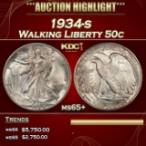 1934-s Walking Liberty Half Dollar 50c ms65+ SEGS