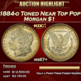 1884-o Morgan Dollar Toned Near Top Pop $1 ms67+ SEGS