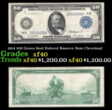 1914 $50 Green Seal Federal Reserve Note Grades xf Cleveland
