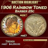 1906 Proof Barber Quarter Rainbow Toned 25c pr67 SEGS