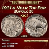 1931-s Buffalo Nickel Near Top Pop 5c ms66+ SEGS