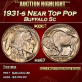 1931-s Buffalo Nickel Near Top Pop 5c ms67 SEGS