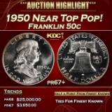 1950 Proof Franklin Half Dollar Near Top Pop! 50c pr67+ SEGS