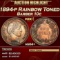 1894-p Barber Dime Rainbow Toned 10c ms64+ SEGS