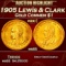 1905 Lewis & Clark Gold Commem Dollar 1 ms65 SEGS