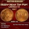 1920-p Lincoln Cent Near Top Pop! 1c ms66+ rd SEGS