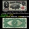 1917 $2 Large Size Legal Tender Note Thomas Jefferson Grades xf+ Signatures Teehee/Burke