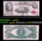 1917 $2 Large Size Legal Tender Note Thomas Jefferson Grades au53 Signatures Speelman/White