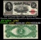 1917 $2 Large Size Legal Tender Note Thomas Jefferson Grades xf+ Signatures Speelman/White